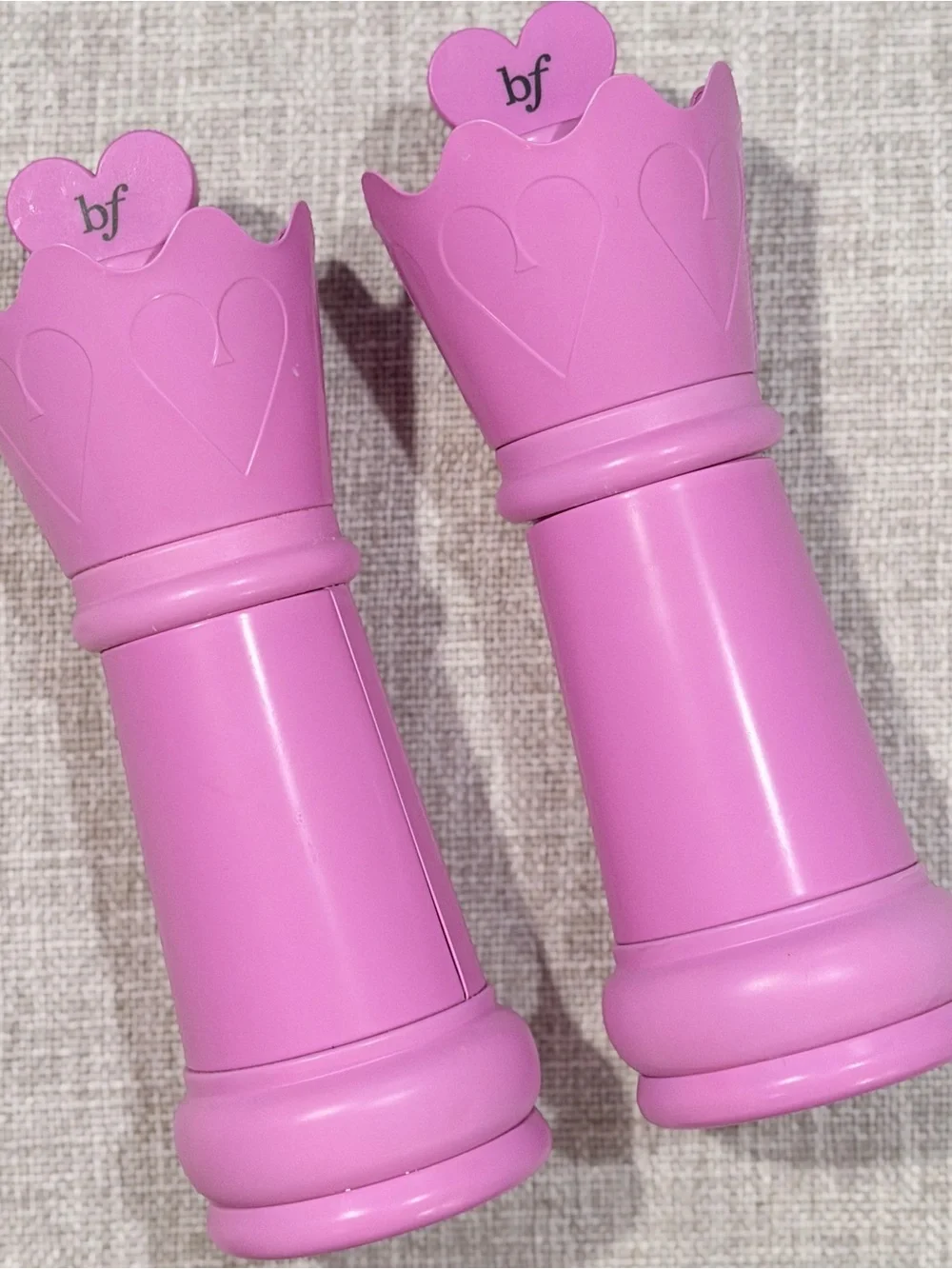 Limited Edition Benefit Cosmetics Pink Chess 2-Pc Makeup Brush Gift Holder Set